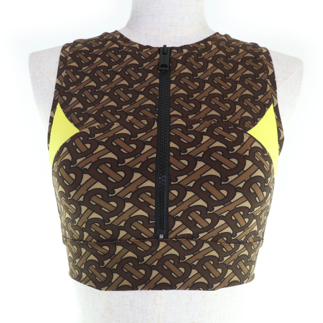 Excellent BURBERRY tops TB Monogram Tisci-era Cropped Brown Women XS 8030489