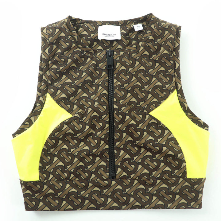 素晴らしいバーバリートップス TBモノグラム ティッシ時代 クロップド ブラウン レディース XS 8030489