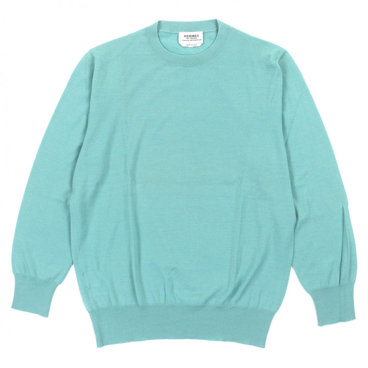 素晴らしいHERMESセーター エメラルドグリーン カシミア メンズ XS