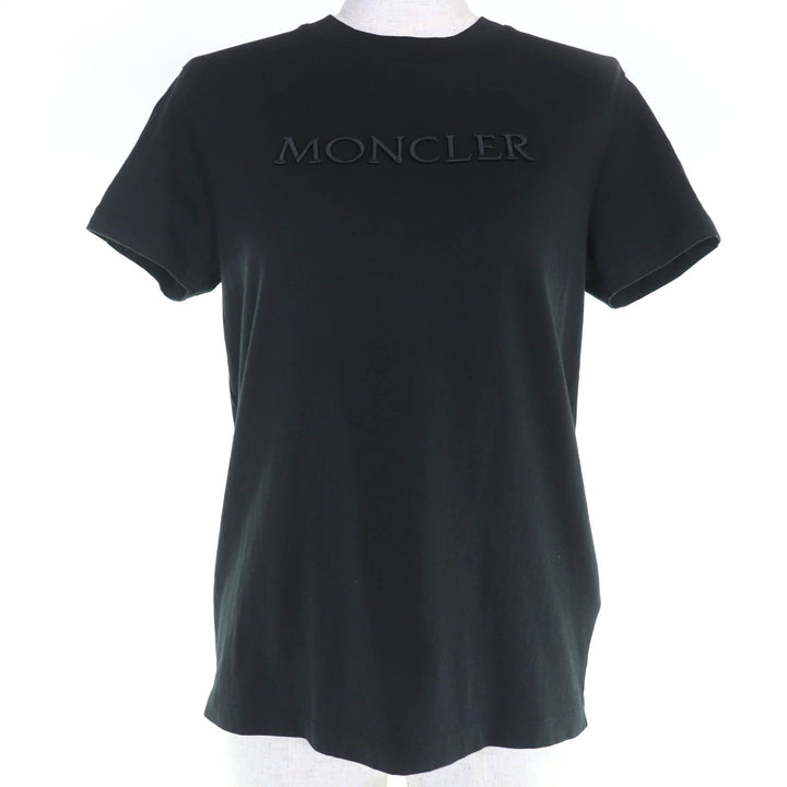 Great MONCLER Short sleeve T-shirt MAGLIA With logo patch black cotton Women XS