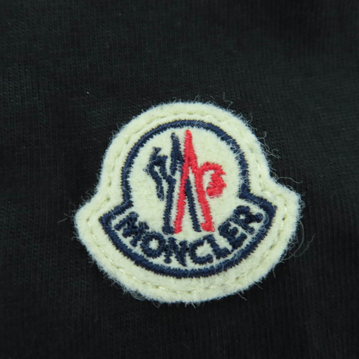 Great MONCLER Short sleeve T-shirt MAGLIA With logo patch black cotton Women XS