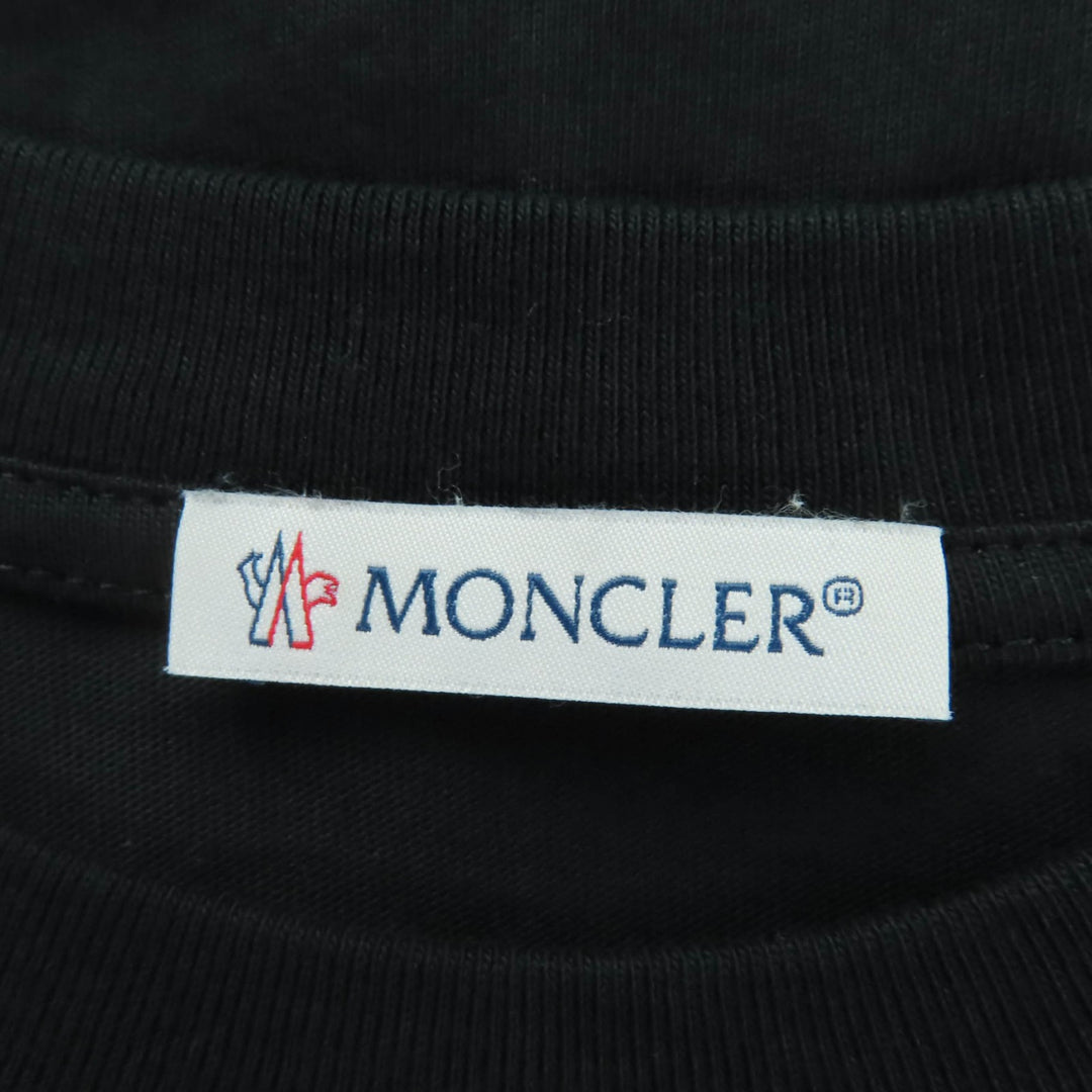 Great MONCLER Short sleeve T-shirt MAGLIA With logo patch black cotton Women XS