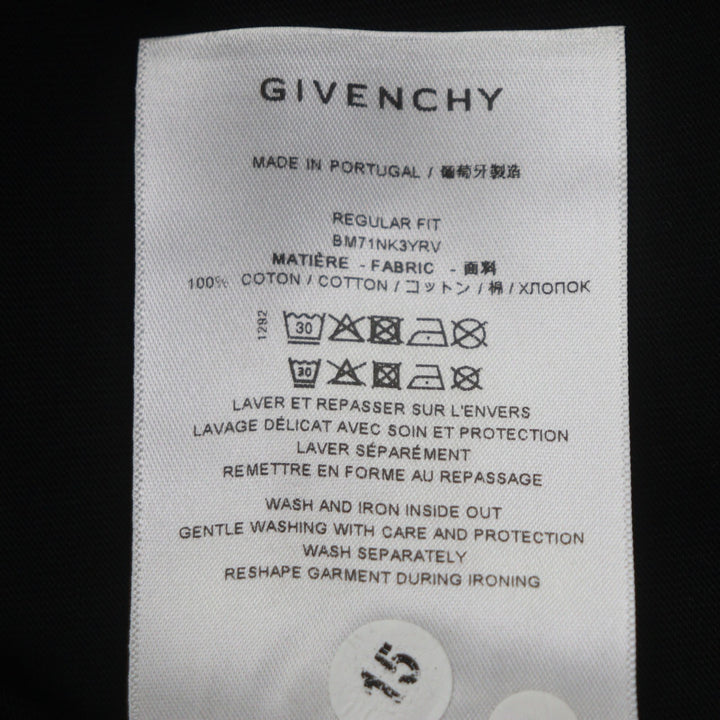 素晴らしい GIVENCHY 半袖Tシャツ ブラック コットン メンズ S BM71NK3YRV