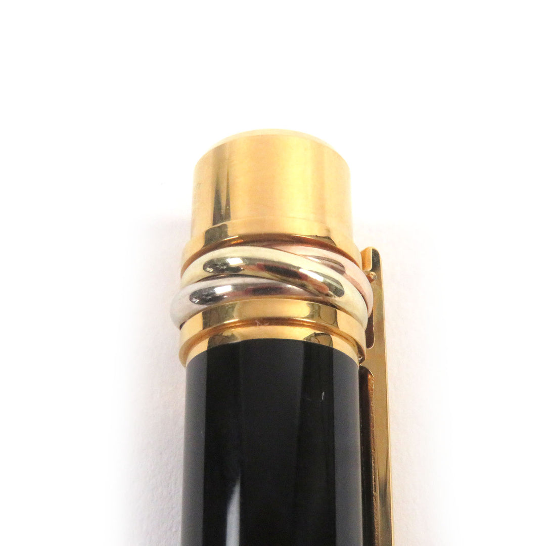 カルティエ 万年筆 トリニティ キャップタイプ ブラックゴールド 18K メンズ