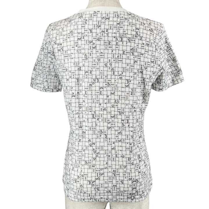 Pristine HERMES Short sleeve T-shirt Bolduc check white Women 38 5E4645DK