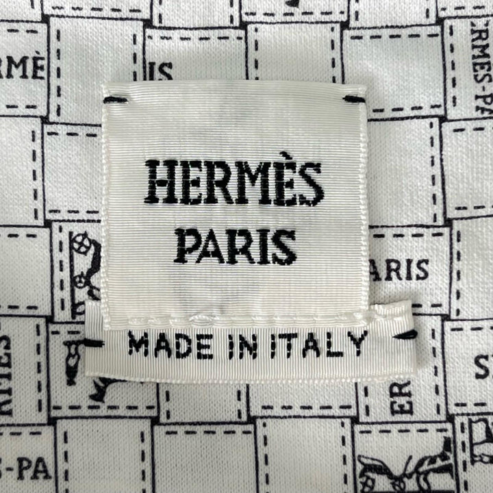Pristine HERMES Short sleeve T-shirt Bolduc check white Women 38 5E4645DK