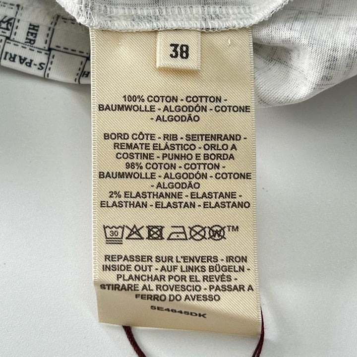 Pristine HERMES Short sleeve T-shirt Bolduc check white Women 38 5E4645DK