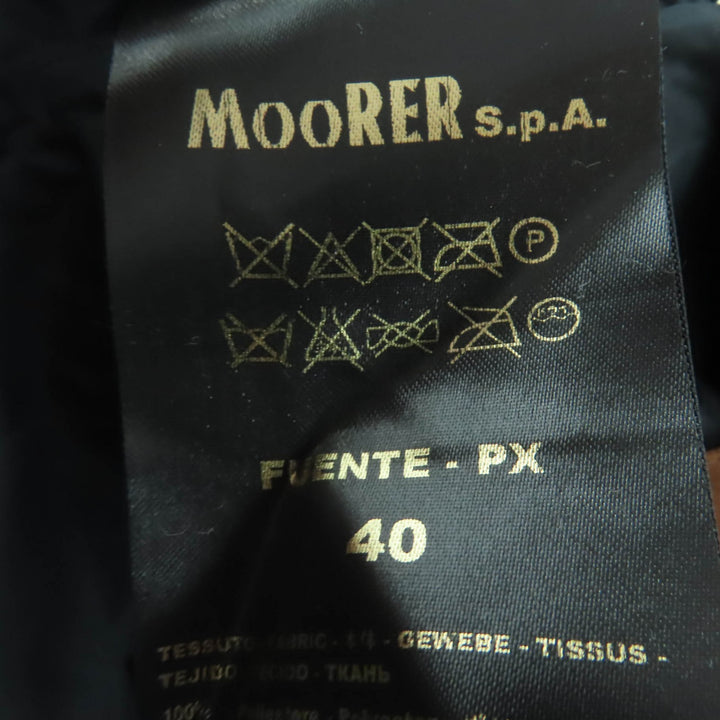 素晴らしいMOORERダウンベストFUENTE-PXフード付きジップアップカーキポリエステルレディース40