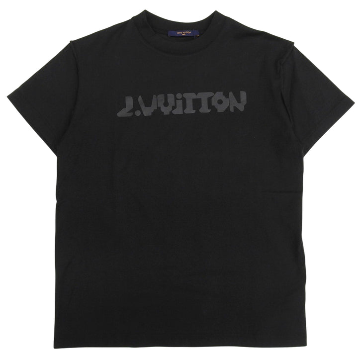 Pristine LOUIS VUITTON Short sleeve T-shirt black cotton mens XS