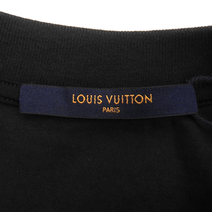 Pristine LOUIS VUITTON Short sleeve T-shirt black cotton mens XS