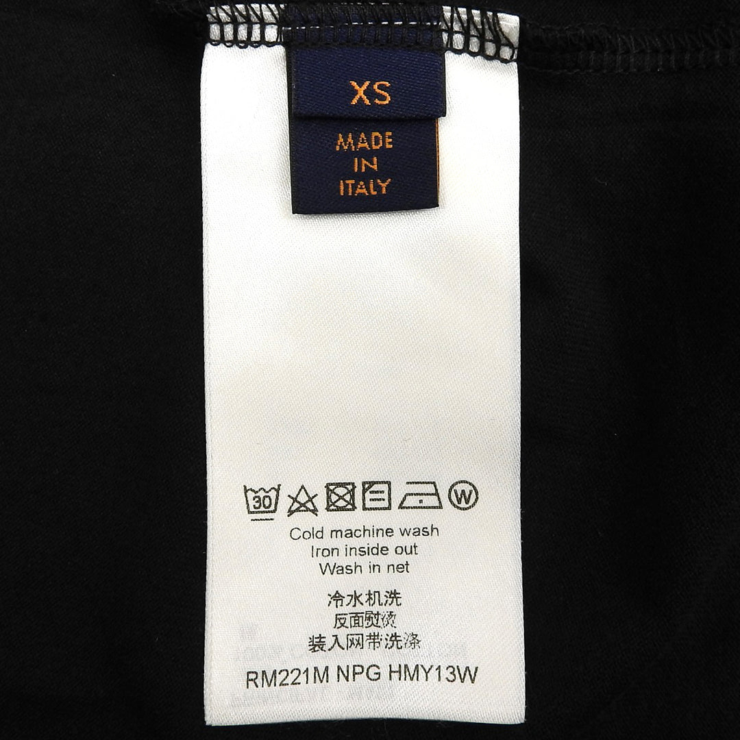Pristine LOUIS VUITTON Short sleeve T-shirt black cotton mens XS