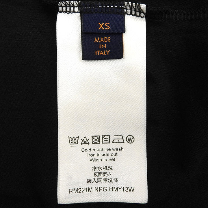 Pristine LOUIS VUITTON Short sleeve T-shirt black cotton mens XS