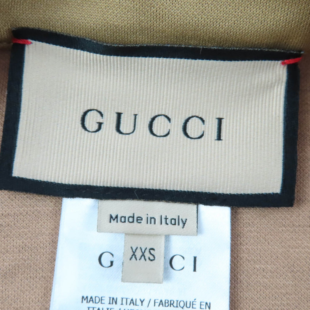 Pristine GUCCI tops Logo-emblazoned cropped long-sleeve T-shirt Brown XXS 672399