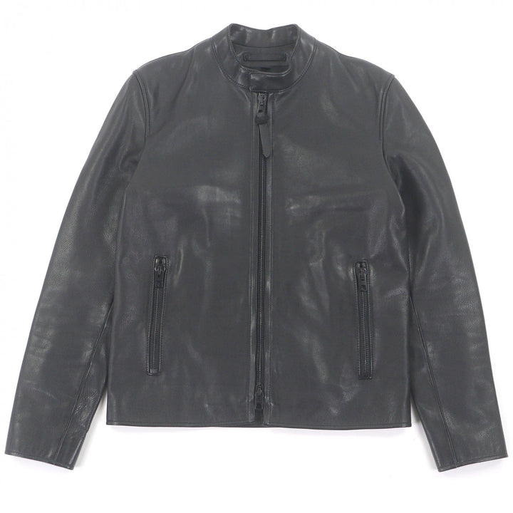 Great COACH Leather jacket single black Cowhide mens XS