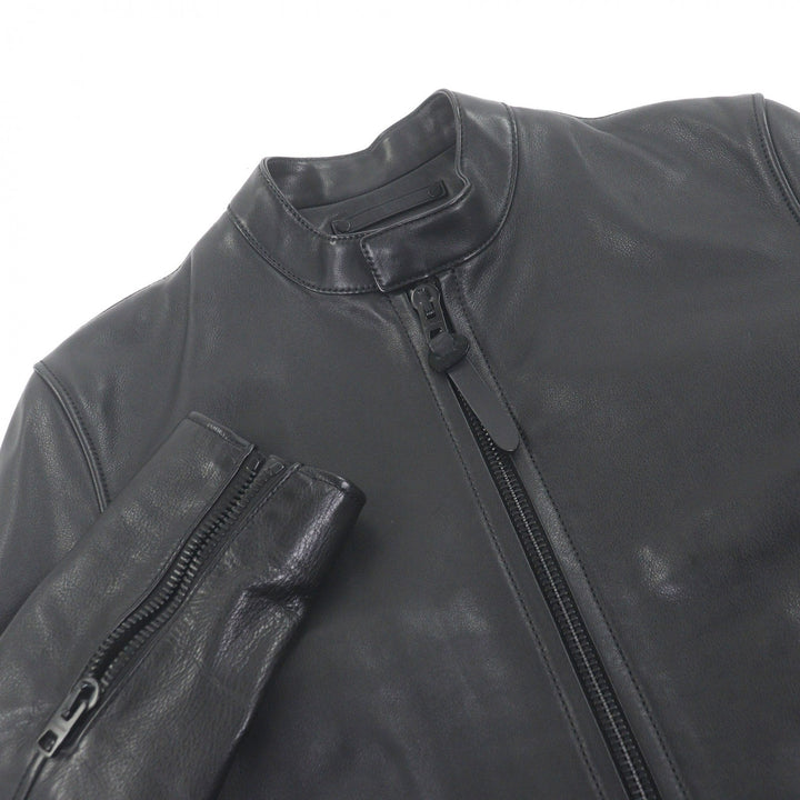 Great COACH Leather jacket single black Cowhide mens XS