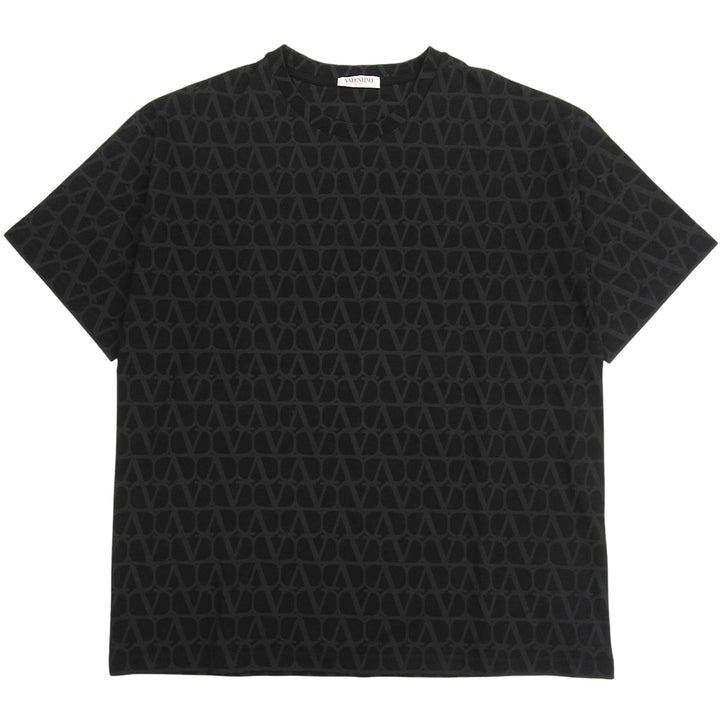 Excellent Valentino Short sleeve T-shirt black cotton mens M 4V3MG14Y9KC