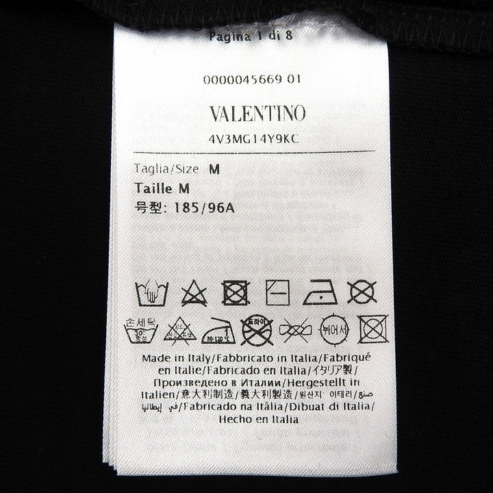 Excellent Valentino Short sleeve T-shirt black cotton mens M 4V3MG14Y9KC