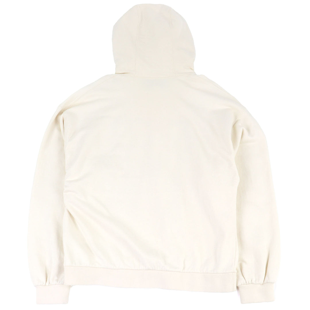 素晴らしい GUCCI パーカー フェルト スウェットシャツ パッチ付き アイボリー コットン メンズ XS 721427