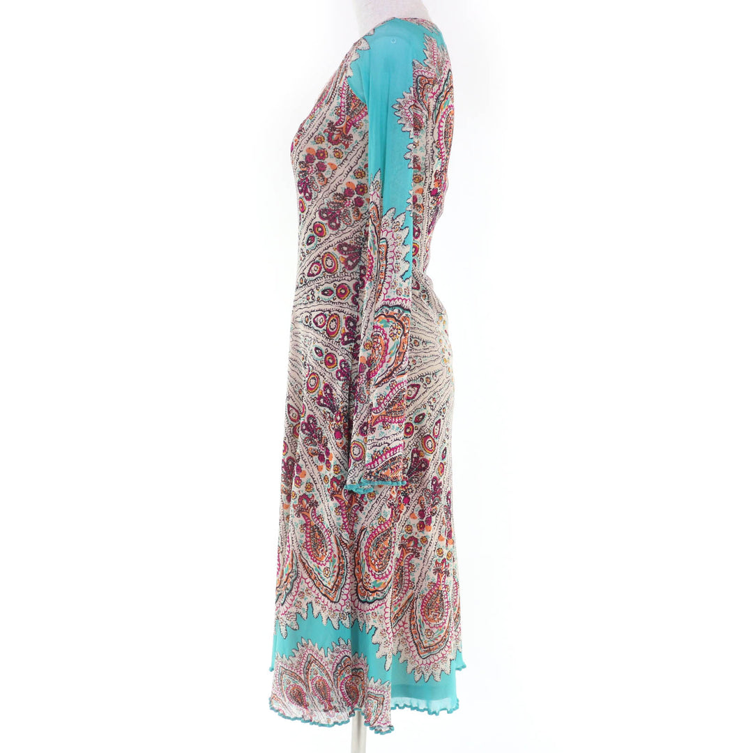 Great JEAN-PAUL GAULTIER one piece Power Net Paisley Pattern Long Sleeve 40