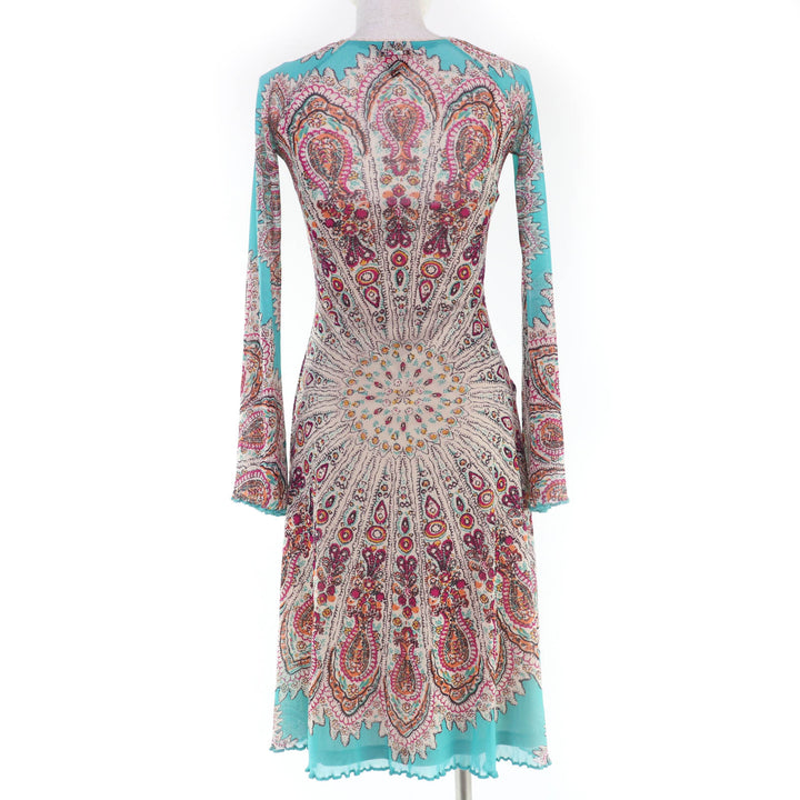 Great JEAN-PAUL GAULTIER one piece Power Net Paisley Pattern Long Sleeve 40