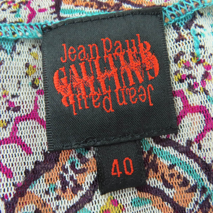 Great JEAN-PAUL GAULTIER one piece Power Net Paisley Pattern Long Sleeve 40