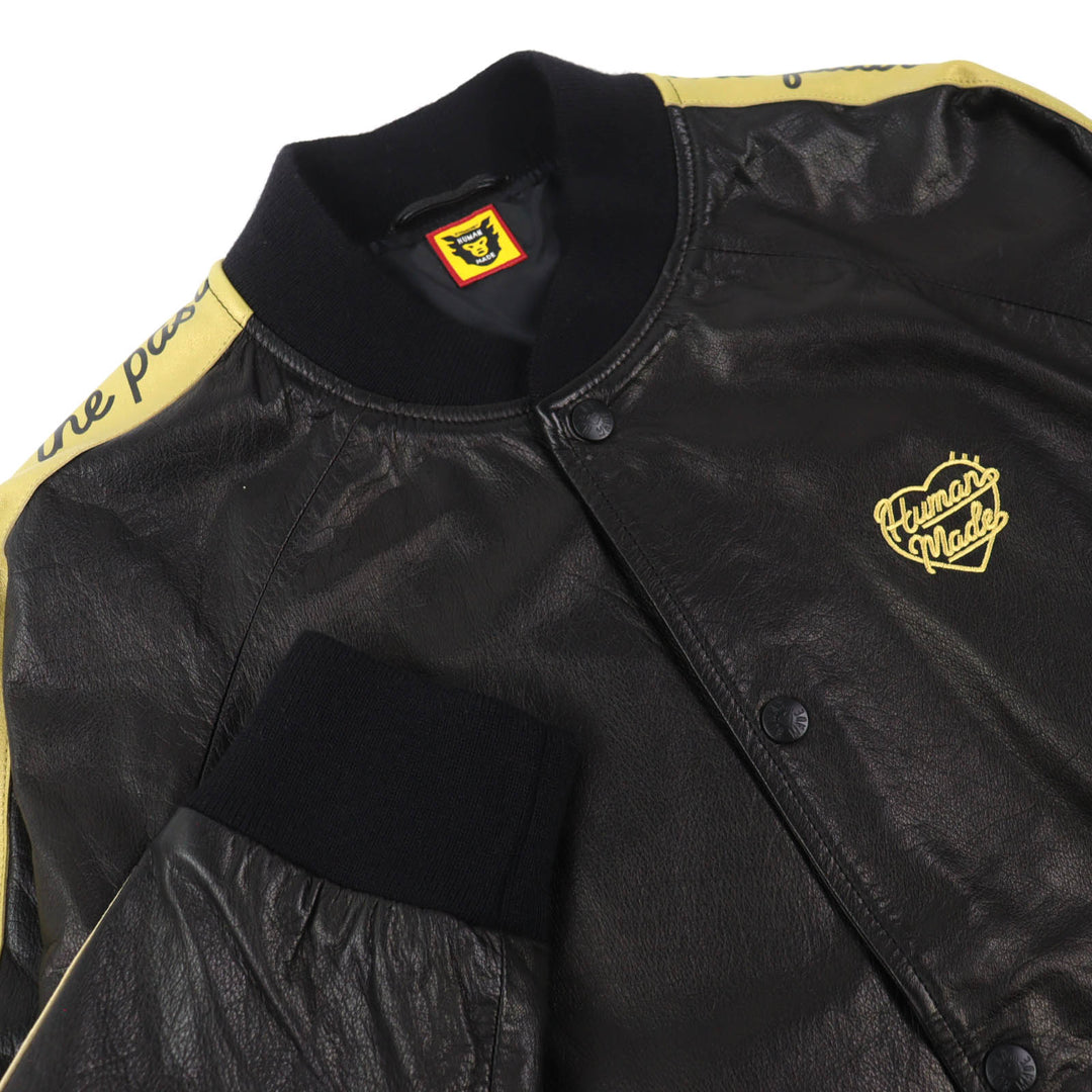 HUMAN MADE ブルゾン LEATHER TRACK JACKET L HM27JK020 エクセレント