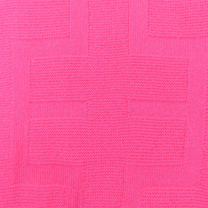 Excellent HERMES knit H Jacquard Skipper Long Sleeve pink wool Women 42 2H2623DA