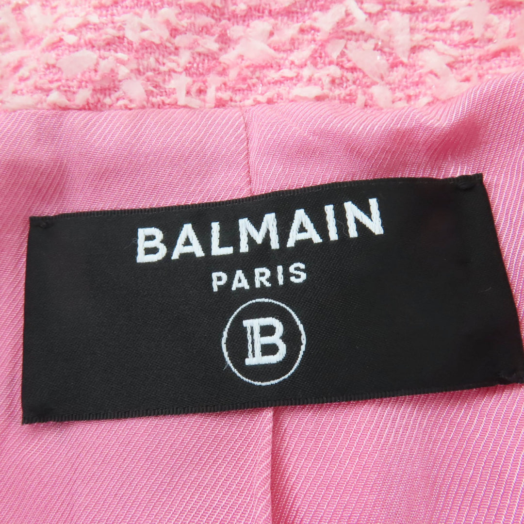 素晴らしい BALMAIN ツイードジャケット＆ショーツ ツーピースセット 34 SI150CA00/PA087C320