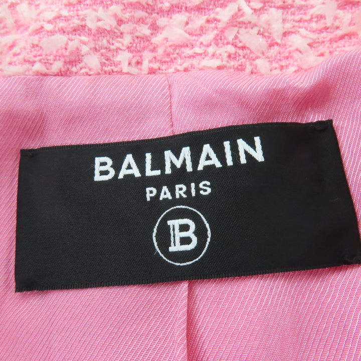 素晴らしい BALMAIN ツイードジャケット＆ショーツ ツーピースセット 34 SI150CA00/PA087C320