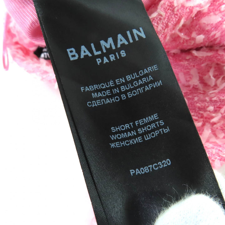 素晴らしい BALMAIN ツイードジャケット＆ショーツ ツーピースセット 34 SI150CA00/PA087C320