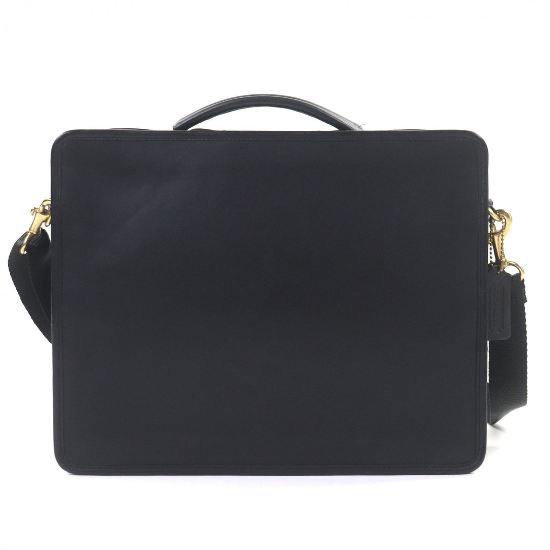 Great COACH Briefcase 2-way business bag and PC case black leather mens 0539