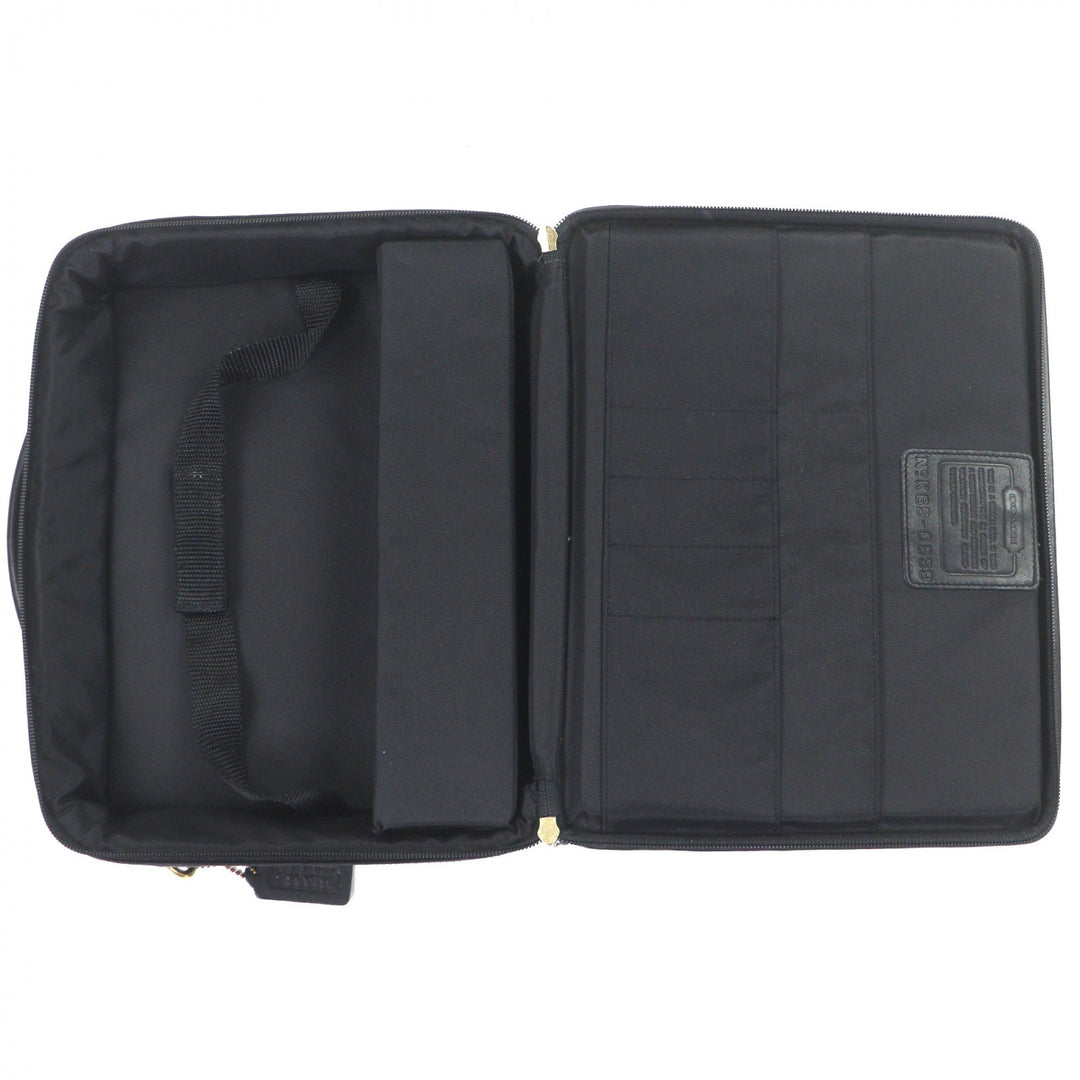 Great COACH Briefcase 2-way business bag and PC case black leather mens 0539