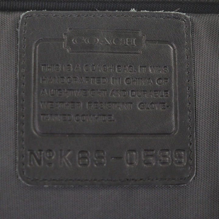 Great COACH Briefcase 2-way business bag and PC case black leather mens 0539
