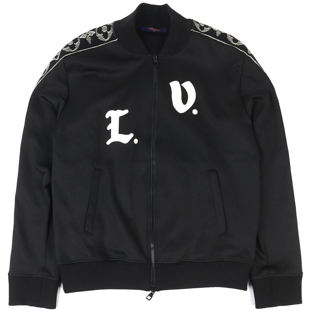 Great LOUIS VUITTON Track jacket LV flower band Monogram Sideline Jersey M