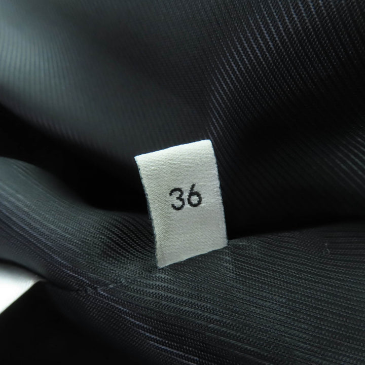 Excellent GUCCI pea coat Logo button and epaulettes black wool Women 36 325072
