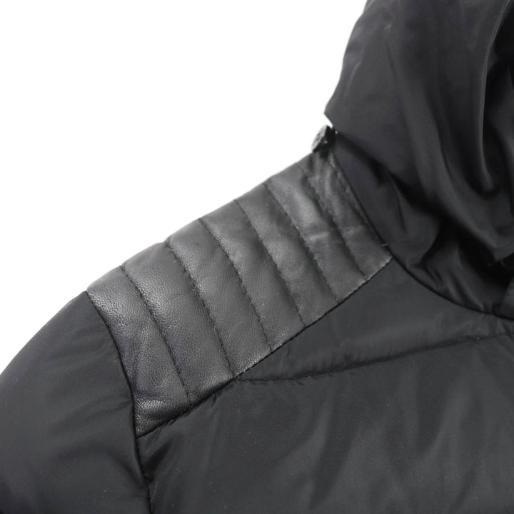 優れたMONCLERダウンコートOROPHINブラックナイロンレディース0