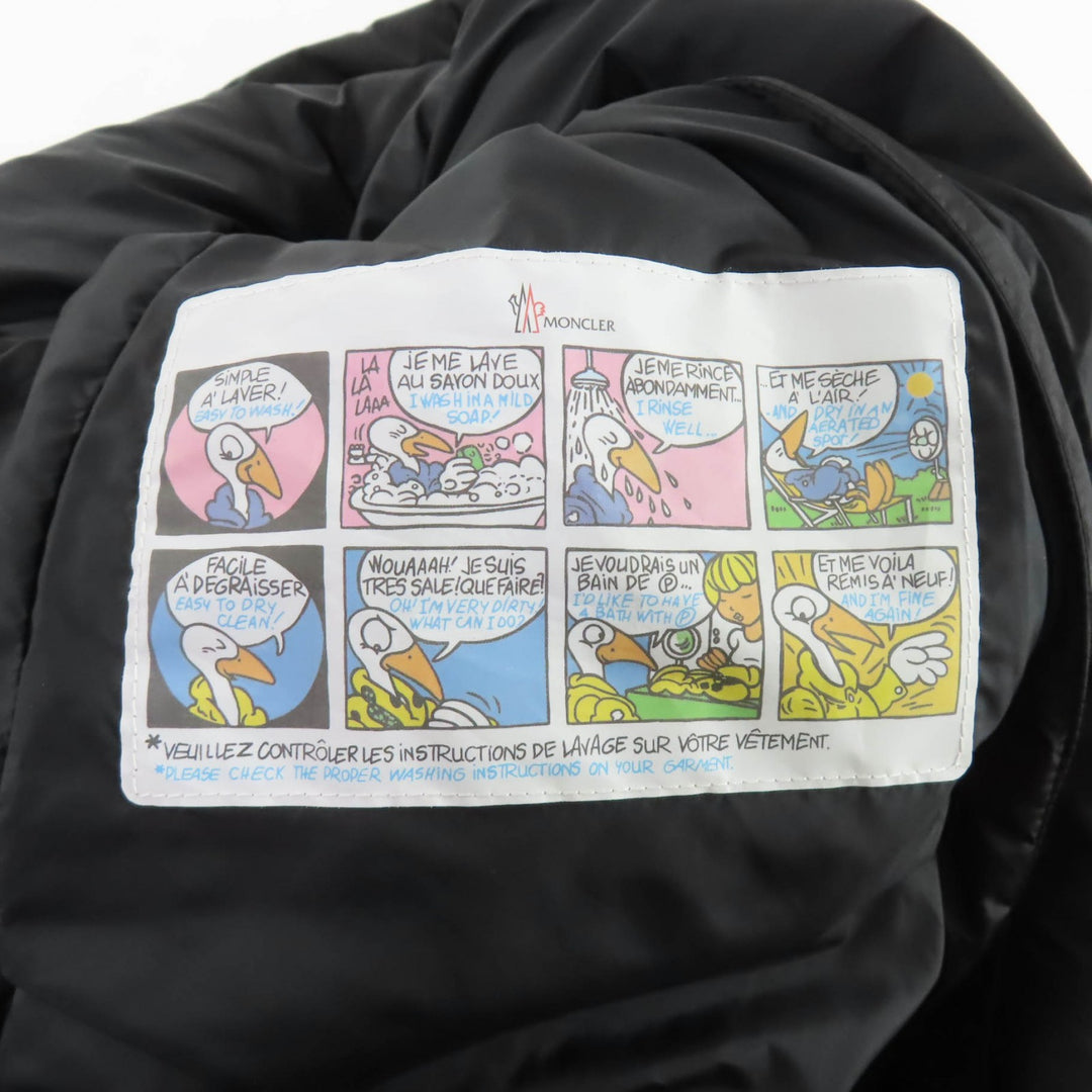 優れたMONCLERダウンコートOROPHINブラックナイロンレディース0