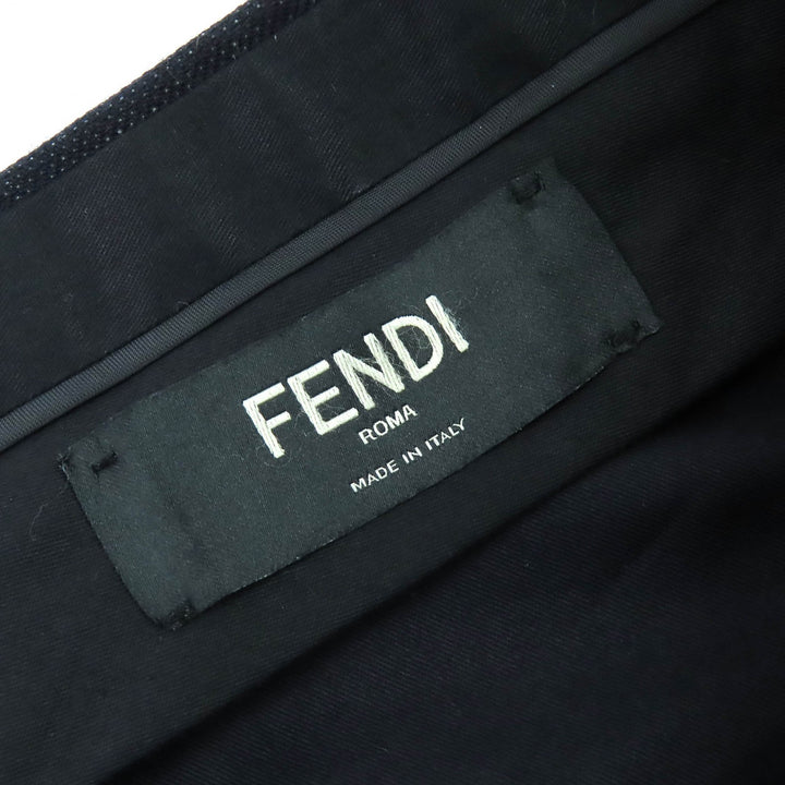 Pristine FENDI Pants Monster Eye Pants Slacks Dark navy cotton mens 48 FB0366