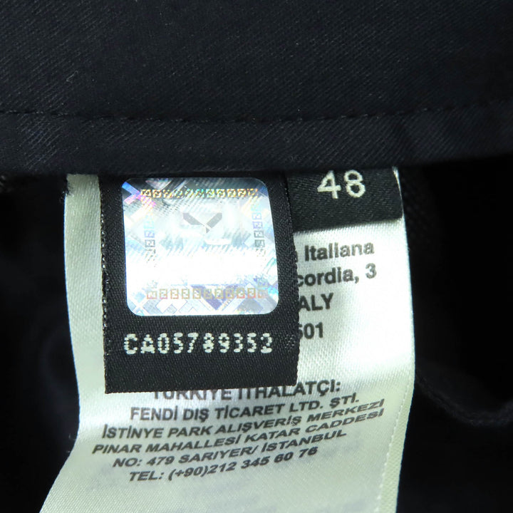 Pristine FENDI Pants Monster Eye Pants Slacks Dark navy cotton mens 48 FB0366