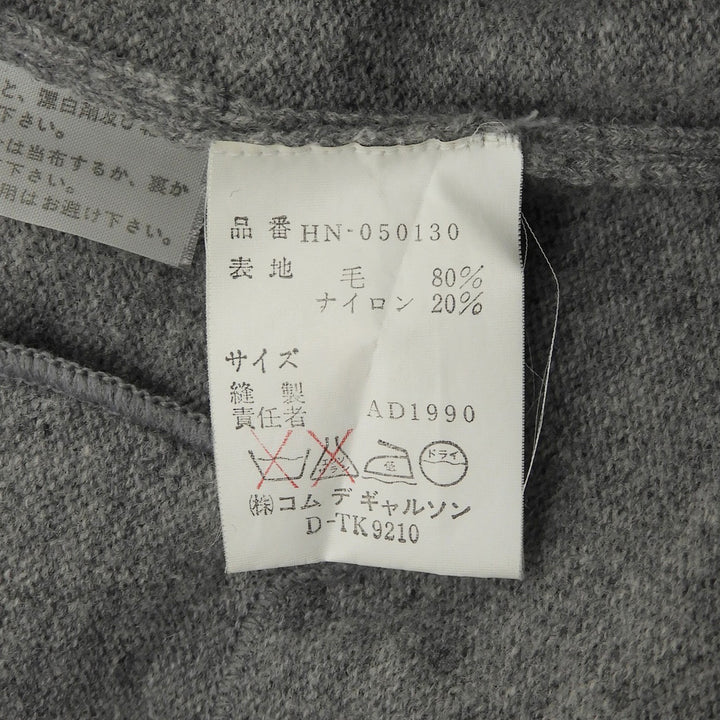 Great COMME des GARCONS HOMME knit gray wool mens AD1990