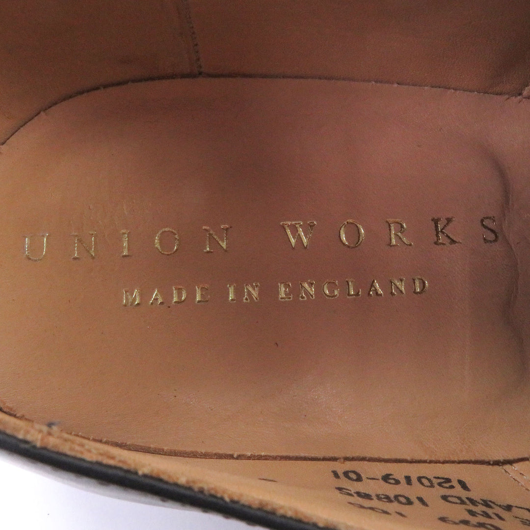 Excellent UNION WORKS Dress shoes Straight tip cap toe black mens 6