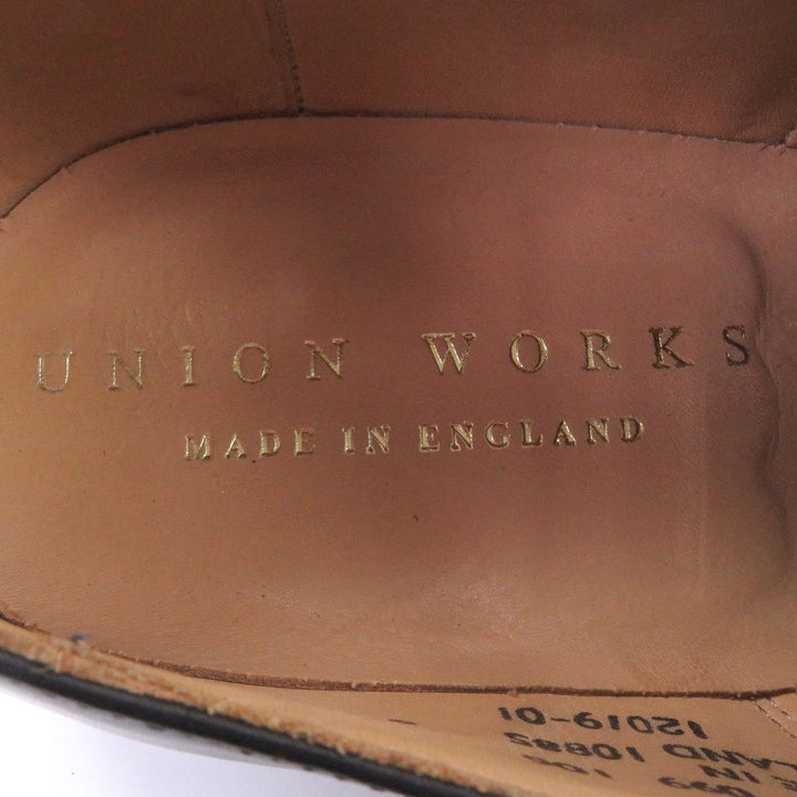 Excellent UNION WORKS Dress shoes Straight tip cap toe black mens 6