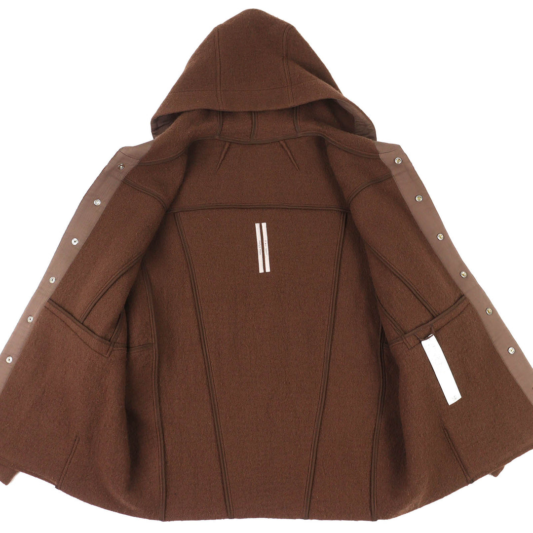 Great Rick Owens Jacket VERGINE WOOL JACKET Brown mens 48 RU02C7779-WFN