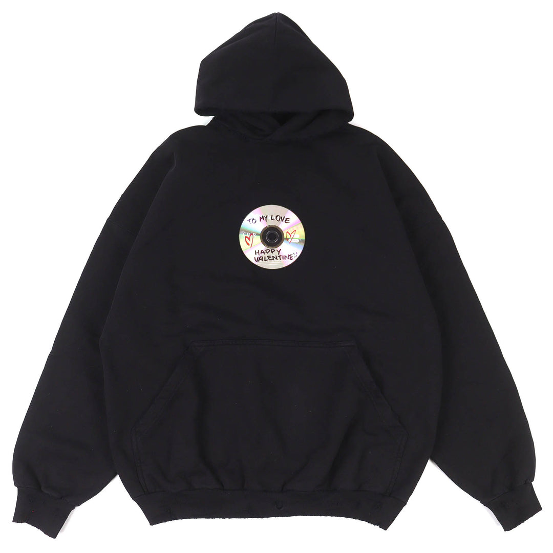 新品同様 BALENCIAGA パーカー VALENTINE CD HOODIE Valentine CD Distressed 2 739024