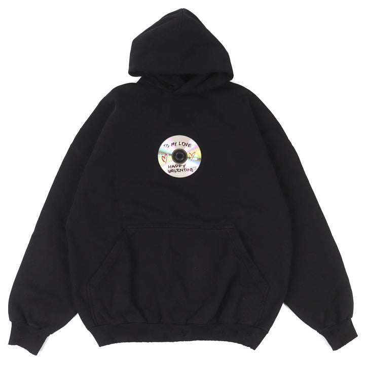 新品同様 BALENCIAGA パーカー VALENTINE CD HOODIE Valentine CD Distressed 2 739024