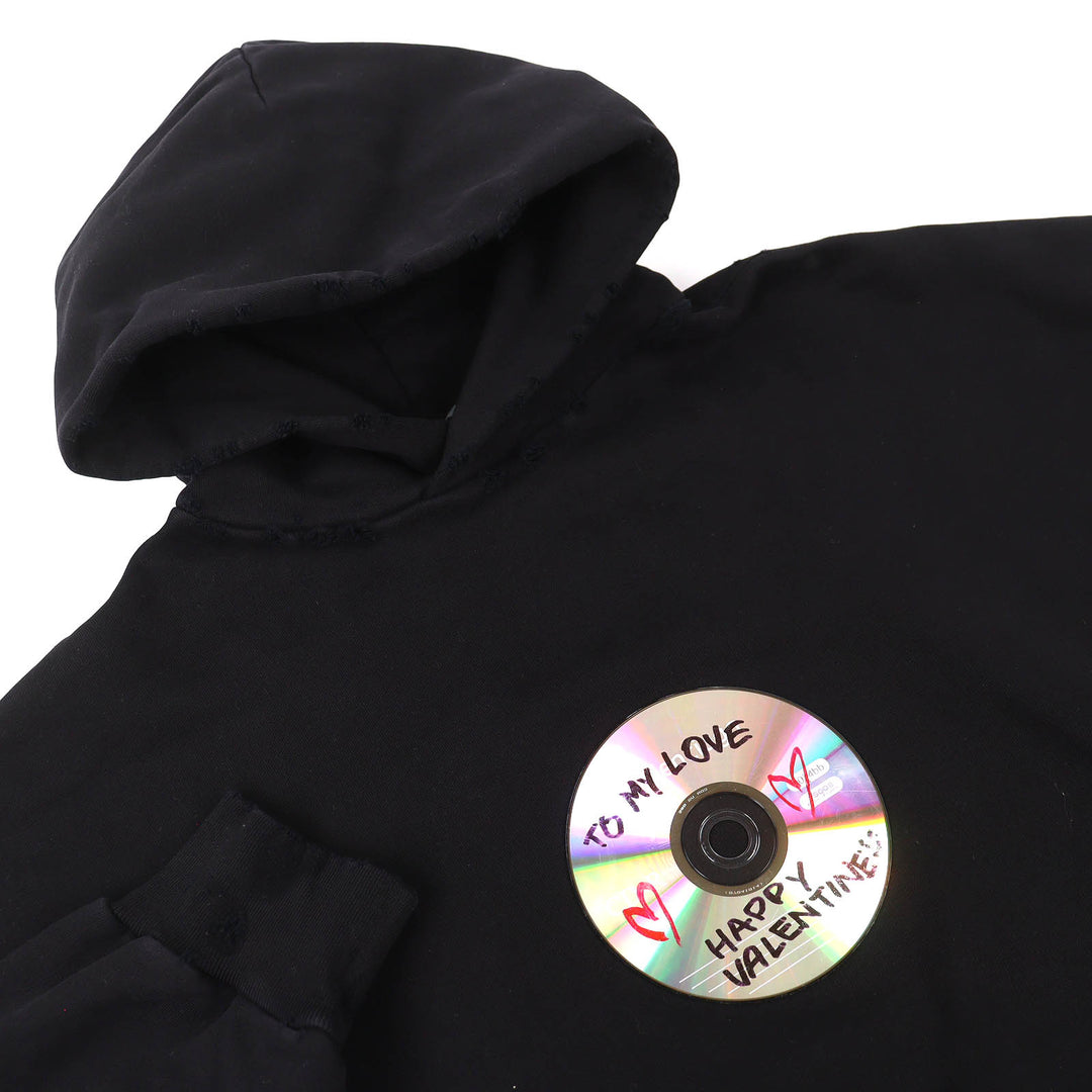 新品同様 BALENCIAGA パーカー VALENTINE CD HOODIE Valentine CD Distressed 2 739024