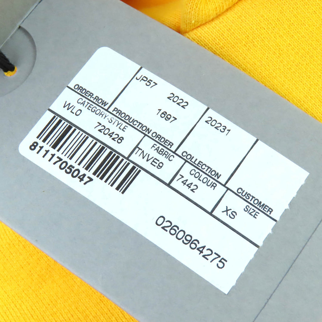 全新 BALENCIAGA 连帽衫 Campaign logo 做旧黄色 XS 720426