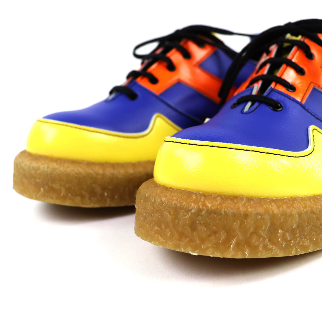Pristine COMME des GARCONS HOMME PLUS sneakers color scheme leather 24 PA-K102