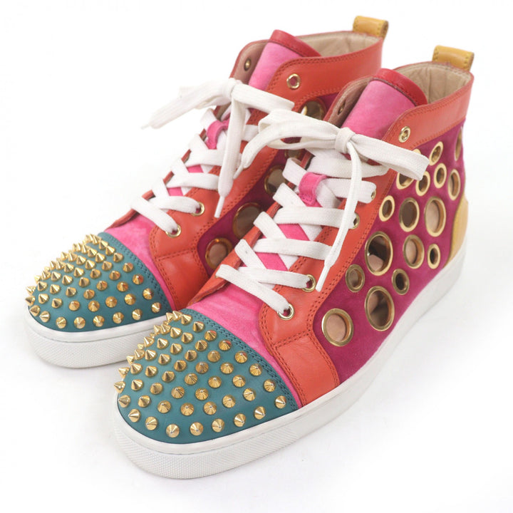 Discounted Great Christian Louboutin High cut sneakers Spike studs multicolor