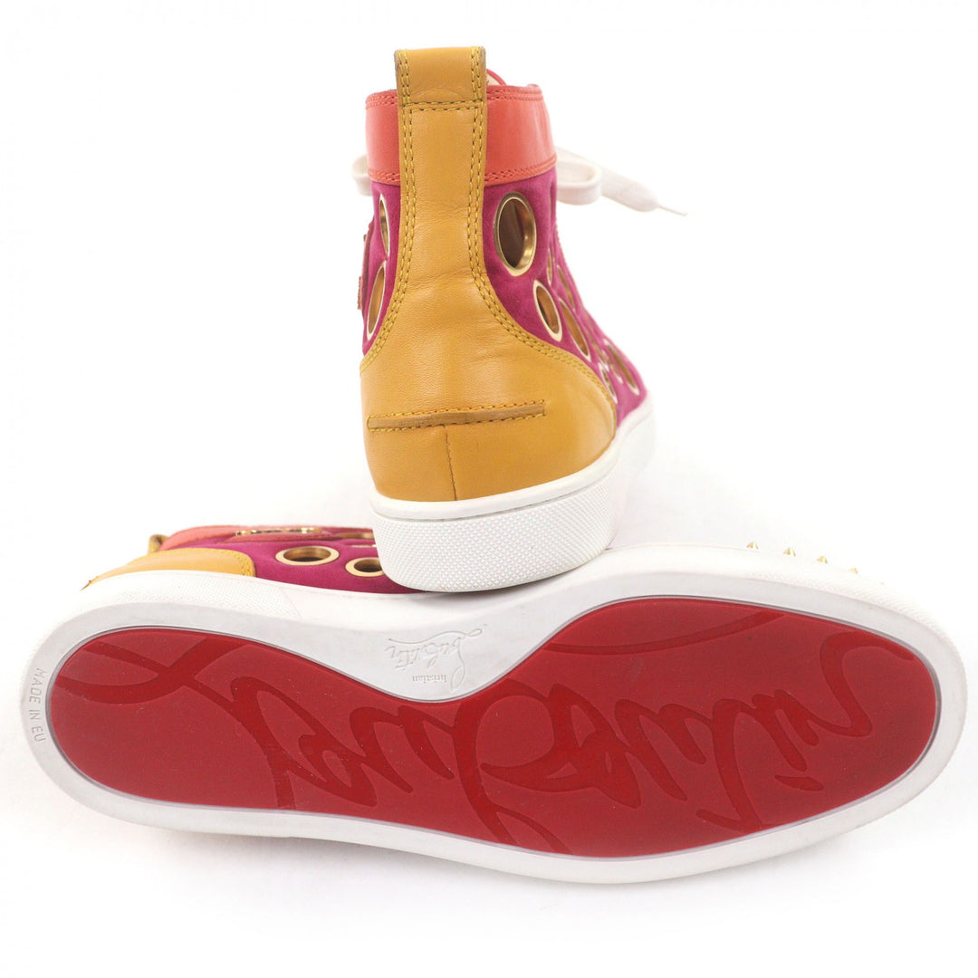 Discounted Great Christian Louboutin High cut sneakers Spike studs multicolor